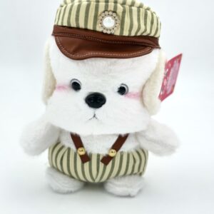 عروسک سگ فشنپوش مدل جنتلمن کلاهدار - 20 سانت