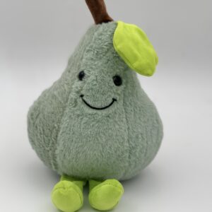 عروسک گلابی بامزه با پاهای فسقلی - سبز- 20 سانت