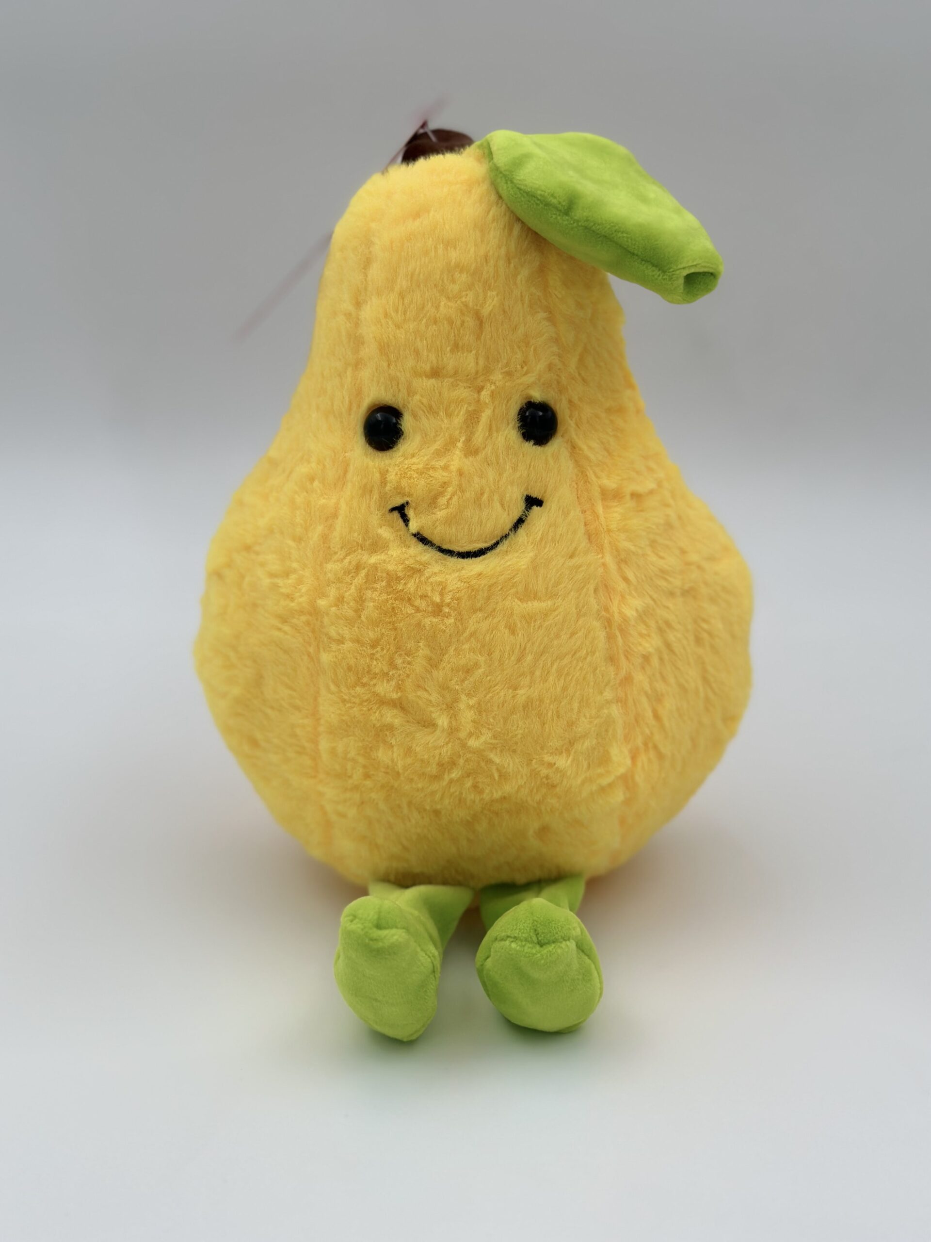 عروسک گلابی بامزه با پاهای فسقلی  – زرد- ۲۰ سانت