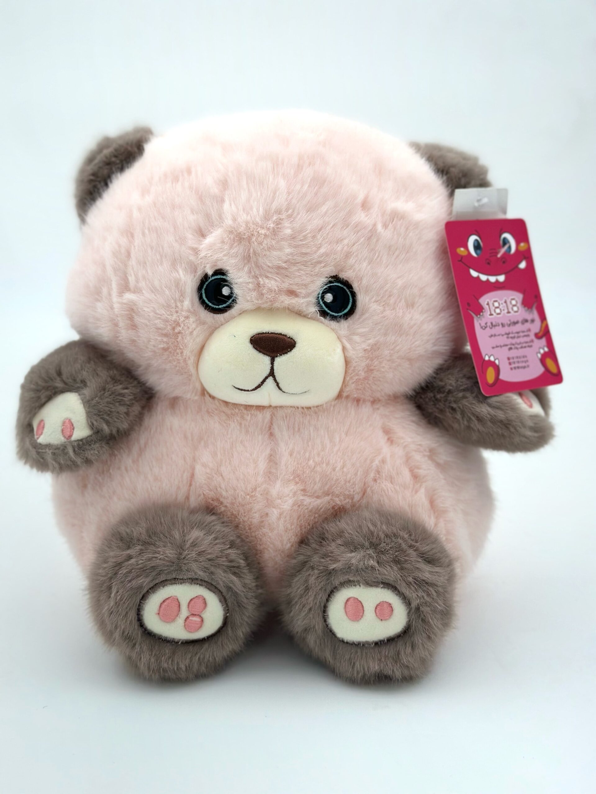 عروسک خرس تپل صورتی  – ۳۰ سانت